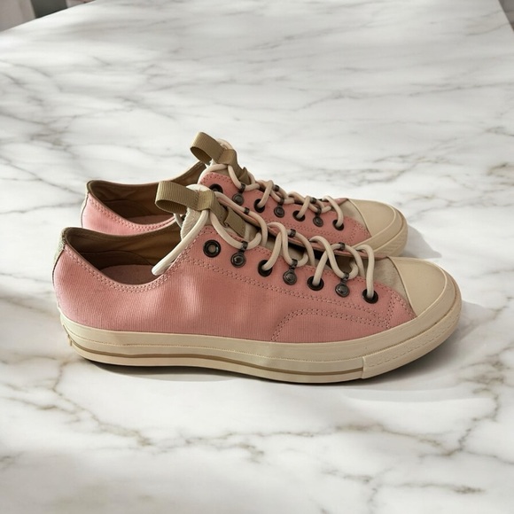 Converse Chuck Taylor Pink and Tan Low-Top Sneakers - Picture 2 of 4